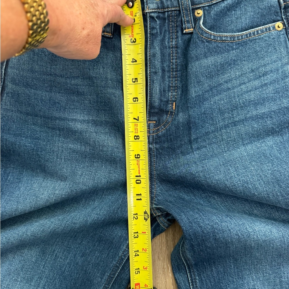 J. Crew Wide Leg Trouser Jeans High Rise Dark Wash Denim Chic 25 - Picture 11 of 14